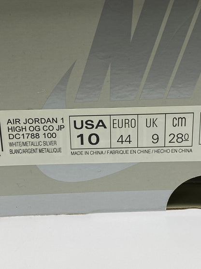 【現状渡し品】【メンズ】 NIKE ナイキ DC1788-100 AIR JORDAN 1 HIGH OG CO JP 靴 シューズ スニーカー SNEAKERS 160-250126-ks-28-min サイズ：28cm カラー：WHITE/METALLIC SILVER 万代Net店