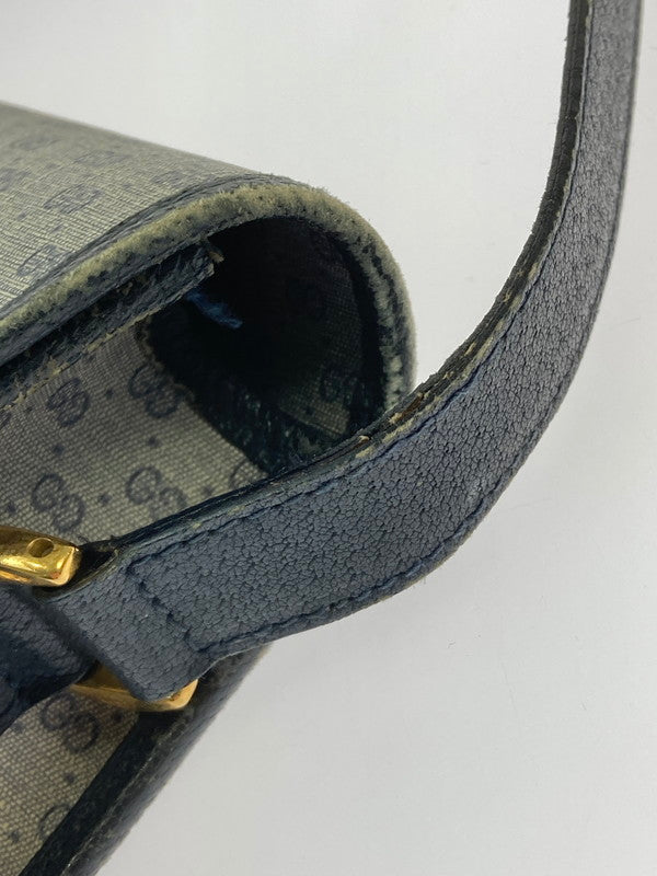 【現状渡し品】【レディース】 GUCCI グッチ OLD GUCCI 001 116 0847 マイクロGG ショルダーバッグ オールドグッチ ショルダーバッグ カバン 180-250213-jt-09-min カラー：ブルーグレー 万代Net店