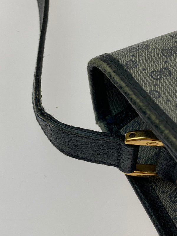 【現状渡し品】【レディース】 GUCCI グッチ OLD GUCCI 001 116 0847 マイクロGG ショルダーバッグ オールドグッチ ショルダーバッグ カバン 180-250213-jt-09-min カラー：ブルーグレー 万代Net店