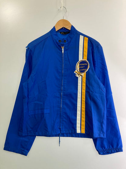 【現状渡し品】【メンズ】 Champion チャンピオン 60-70's ZIP UP JACKET ジップアップジャケット ライトアウター 黒三角タグ 146-250204-yn-31-min カラー：ブルー 万代Net店