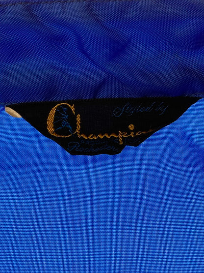 【現状渡し品】【メンズ】 Champion チャンピオン 60-70's ZIP UP JACKET ジップアップジャケット ライトアウター 黒三角タグ 146-250204-yn-31-min カラー：ブルー 万代Net店