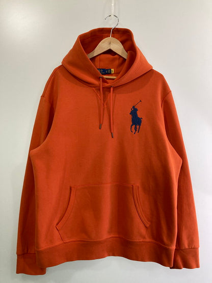 【中古品】【メンズ】 POLO RALPH LAUREN ポロ・ラルフローレン BIG PONY PULLOVER HOODIE プルオーバーフーディー パーカー トップス  147-250204-yn-35-min サイズ：XL カラー：オレンジ 万代Net店