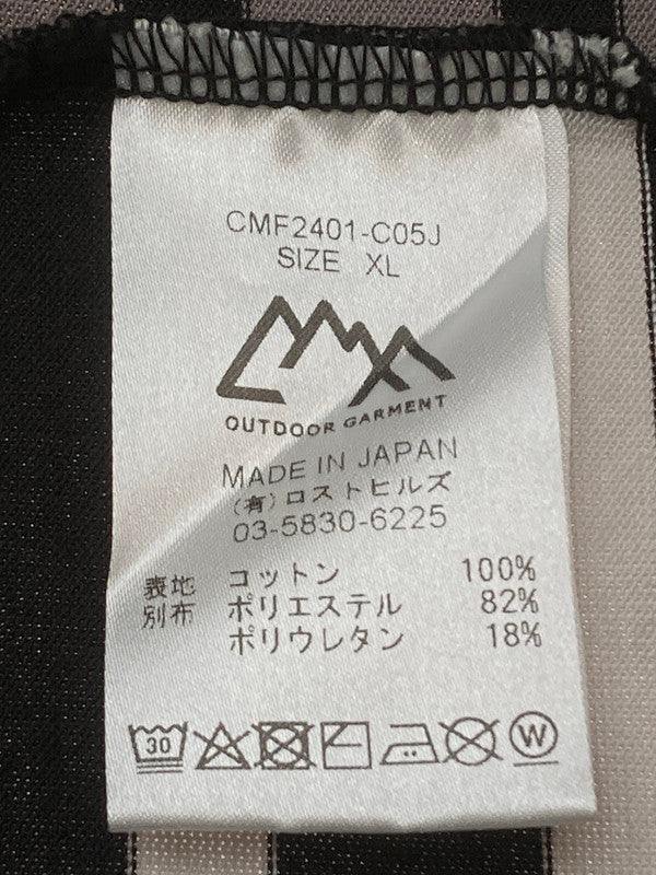 【中古品】【メンズ】  CMF OUTOOR GARMNT BORDER L/S TEE CMF2401-C05J シーエムエフ アウトドアガーメント ボーダー ロングスリーブ Tシャツ 長袖Tシャツ トップス 140-250204-yn-20-min サイズ：XL カラー：ブラック/ダークグレー/ホワイト 万代Net店