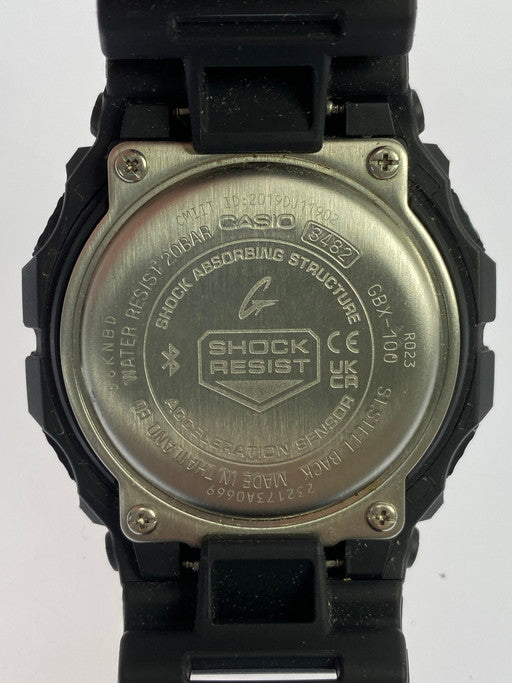 【中古品】【メンズ】 G-SHOCK ジーショック デジタル クオーツ腕時計 GBX-100NS-1ER メンズウォッチ 樹脂バンド  196-250130-em-03-min カラー：ブラック クオーツ ブラック文字盤 万代Net店