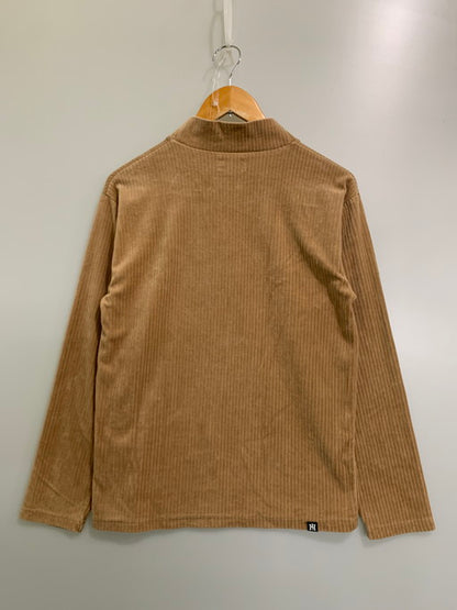 【中古品】【メンズ】 HYSTERIC GLAMOUR ヒステリックグラマー CORDUROY MOCKNECK L/S TOP 02193CS11 コーデュロイ モックネック ロングスリーブ トップス 140-250225-yn-05-min サイズ：S カラー：ブラウン系 万代Net店