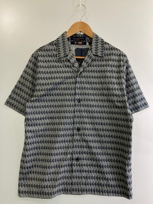 【中古品】【メンズ】 LOUIS VUITTON ルイ・ヴィトン HKS18W 21SS NBA SHORT SLEEVE SHIRT 半袖シャツ 141-250125-AS-38-min サイズ：XS カラー：グレー 万代Net店