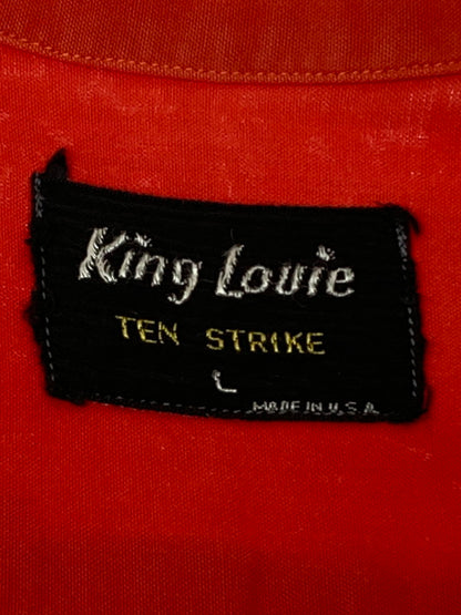 【現状渡し品】【メンズ】  KING LOUIE キングルイ 50-60'S ボーリングシャツ 半袖シャツ 146-250125-AS-41-min サイズ：L カラー：オレンジ 万代Net店