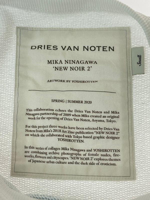 【中古品】【メンズ】 DRIES VAN NOTEN ドリスヴァンノッテン ×MIKA NINAGAWA 20SS CREWNECK SWEAT スウェット トレーナー 141-250125-AS-32-min サイズ：S カラー：ホワイト 万代Net店