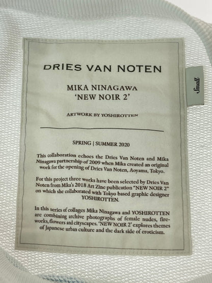 【中古品】【メンズ】 DRIES VAN NOTEN ドリスヴァンノッテン ×MIKA NINAGAWA 20SS CREWNECK SWEAT スウェット トレーナー 141-250125-AS-32-min サイズ：S カラー：ホワイト 万代Net店
