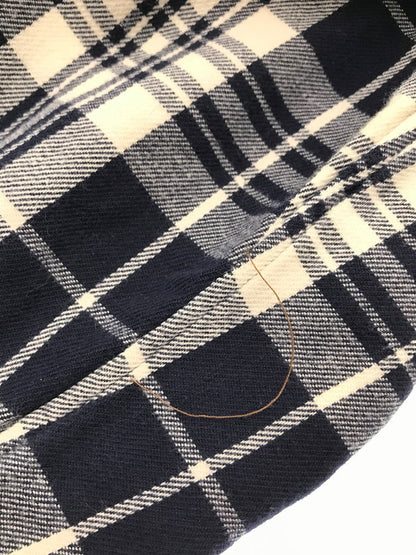 【中古品】【メンズ】 RALPH LAUREN ラルフローレン ELBOW PATCH L/S CHECK SHIRT エルボー パッチ ロングスリーブ チェック シャツ トップス 146-260508-ty-05-tag サイズ：L カラー：ネイビー 万代Net店