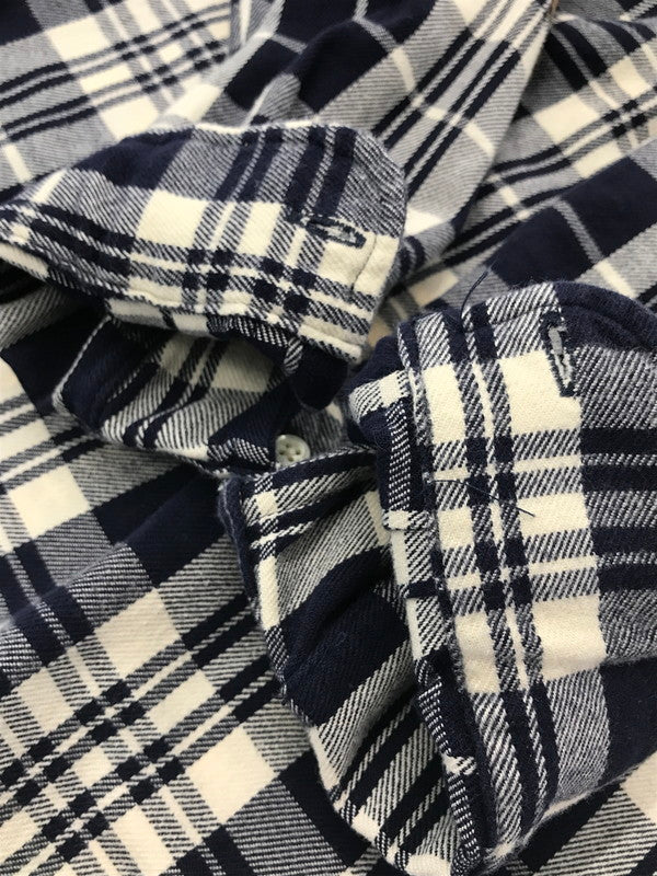 【中古品】【メンズ】 RALPH LAUREN ラルフローレン ELBOW PATCH L/S CHECK SHIRT エルボー パッチ ロングスリーブ チェック シャツ トップス 146-260508-ty-05-tag サイズ：L カラー：ネイビー 万代Net店