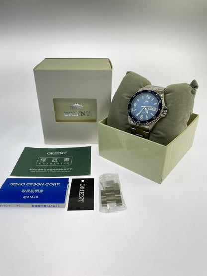 【中古品】【メンズ/レディース】 ORIENT オリエント ダイバーズウォッチ 自動巻き AA02-C1-B B9500193 メンズ 腕時計  197-250130-em-05-min カラー：シルバー 自動巻き ブルー文字盤 万代Net店