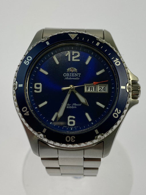 【中古品】【メンズ/レディース】 ORIENT オリエント ダイバーズウォッチ 自動巻き AA02-C1-B B9500193 メンズ 腕時計  197-250130-em-05-min カラー：シルバー 自動巻き ブルー文字盤 万代Net店