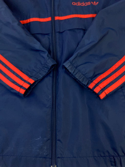 【中古品】【メンズ】 adidas アディダス 90S 銀タグ 台湾製  NYLON JACKET 90年代 ナイロンジャケット ライトアウター 146-250218-jt-14-min カラー：ネイビー 万代Net店