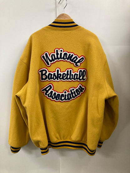 【中古品】【メンズ】  JEFF HAMILTON ジェフ・ハミルトン NBA ALL-STAR VARSITY JACKET NBAオールスター バーシティージャケット アウター スタジャン 146-250128-jt-09-min サイズ：3X カラー：イエロー 万代Net店