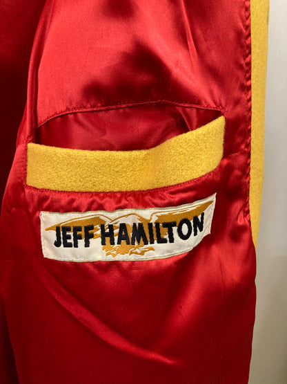 【中古品】【メンズ】  JEFF HAMILTON ジェフ・ハミルトン NBA ALL-STAR VARSITY JACKET NBAオールスター バーシティージャケット アウター スタジャン 146-250128-jt-09-min サイズ：3X カラー：イエロー 万代Net店