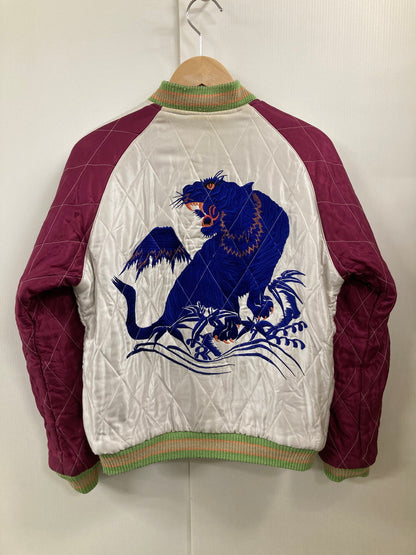 【中古品】【メンズ】  TAILOR 東洋 RIVERSIBLE SOUVENIR JACKET ICELAND×BLUE TIGER TT12064 リバーシブル スーベニア ジャケット  アウター スカジャン 145-250128-jt-01-min サイズ：s カラー：ブラック/ホワイト 万代Net店