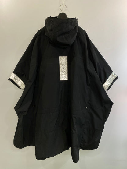 【中古品】【メンズ】 JUNYA WATANABE COMME des GARCONS MAN ジュンヤワタナベコムデギャルソンマン WB-J003 18AWリフレクターポンチョ 140-250129-AS-1-min サイズ：S カラー：ブラック/ホワイト 万代Net店