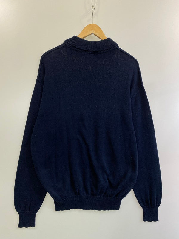 【中古品】【メンズ】 CELINE セリーヌ CHAIN DESIGN KNIT ニット セーター 141-250129-AS-4-min サイズ：52 カラー：ネイビー/ホワイト 万代Net店