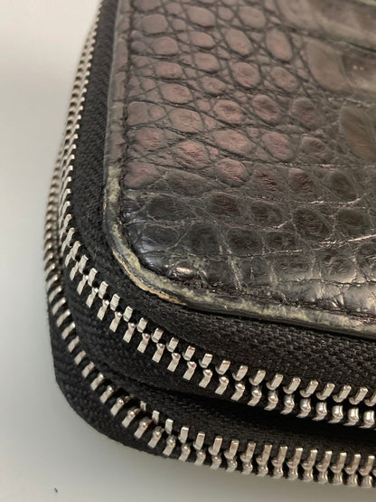 【現状渡し品】【メンズ】 GODANE ゴダン ラウンドジップ ロングレザーウォレット 財布 201-250203-AB-05-min カラー：ブラック 万代Net店