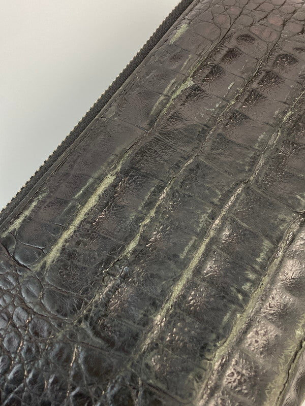 【現状渡し品】【メンズ】 GODANE ゴダン ラウンドジップ ロングレザーウォレット 財布 201-250203-AB-05-min カラー：ブラック 万代Net店