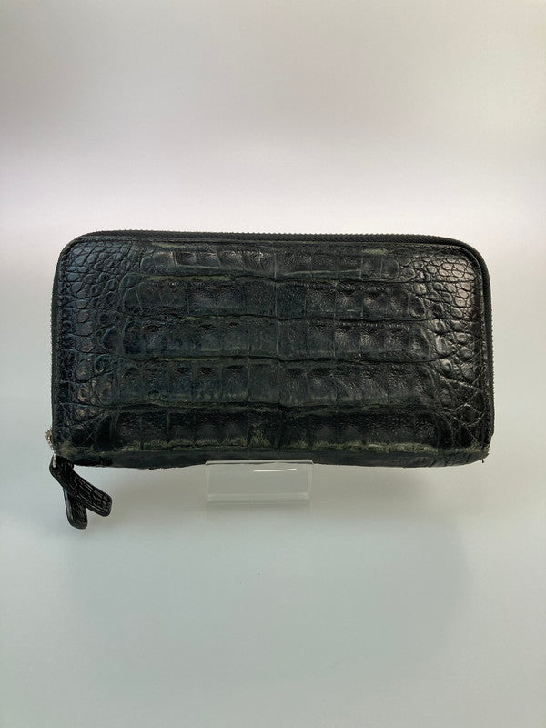 【現状渡し品】【メンズ】 GODANE ゴダン ラウンドジップ ロングレザーウォレット 財布 201-250203-AB-05-min カラー：ブラック 万代Net店