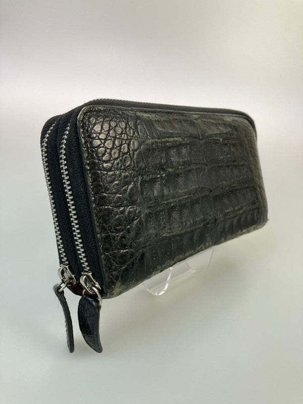 【現状渡し品】【メンズ】 GODANE ゴダン ラウンドジップ ロングレザーウォレット 財布 201-250203-AB-05-min カラー：ブラック 万代Net店