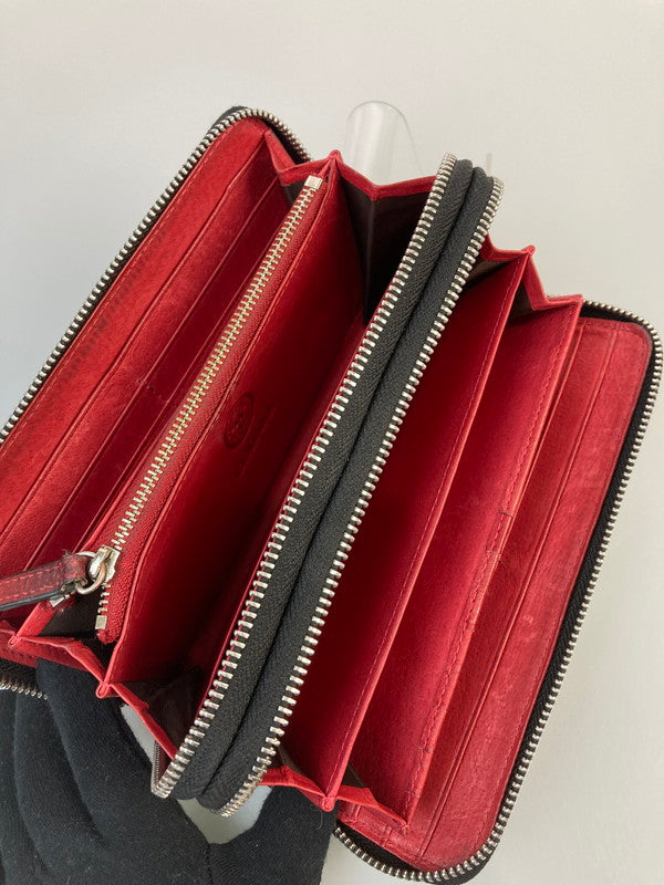 【現状渡し品】【メンズ】 GODANE ゴダン ラウンドジップ ロングレザーウォレット 財布 201-250203-AB-05-min カラー：ブラック 万代Net店