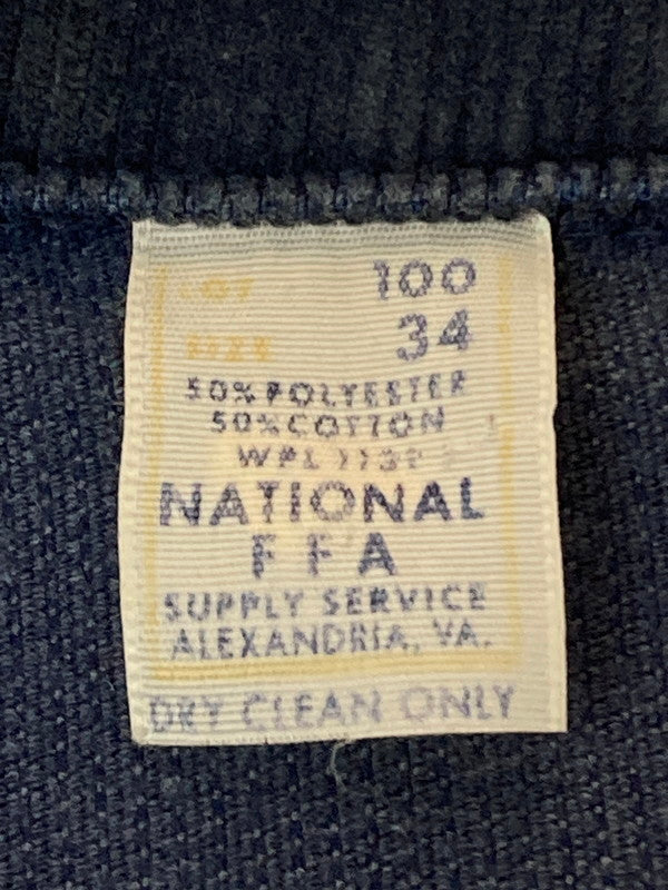 【現状渡し品】【メンズ】  VINTAGE ヴィンテージ NATIONAL F.F.A 70S TALONジップ ファーマーズジャケット 146-250201-ks-10-min サイズ：34 カラー：ネイビー 万代Net店