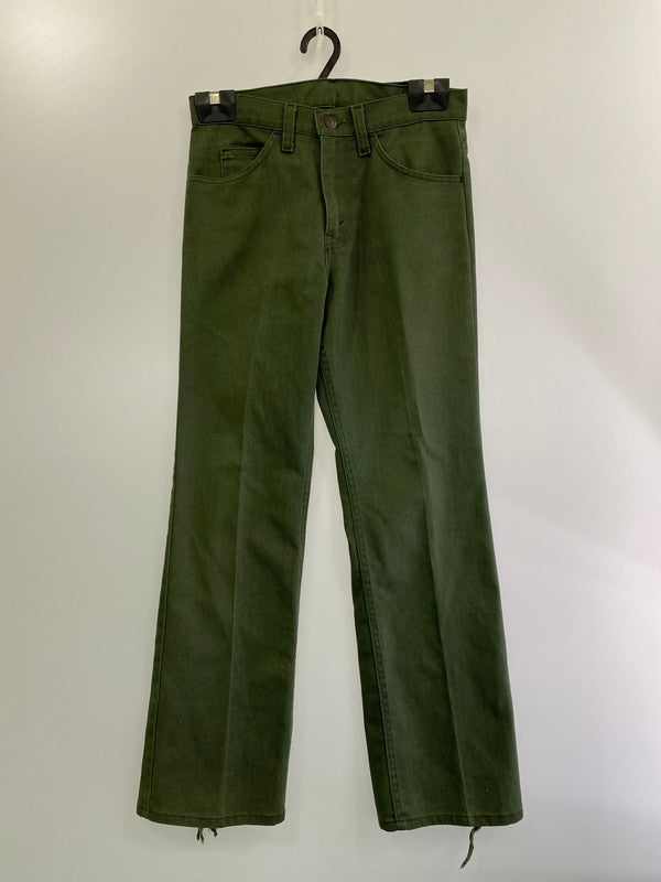 【現状渡し品】【メンズ】 Levi's リーバイス STA-PREST ステイ・プレスト ツイルパンツ 520刻印 USA製 メンズ スラックス アメリカ製 パンツ 157-250131-em-08-min サイズ：29×30 カラー：ダークグリーン 万代Net店