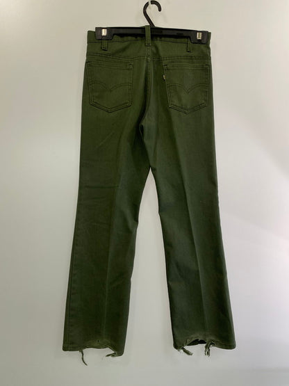 【現状渡し品】【メンズ】 Levi's リーバイス STA-PREST ステイ・プレスト ツイルパンツ 520刻印 USA製 メンズ スラックス アメリカ製 パンツ 157-250131-em-08-min サイズ：29×30 カラー：ダークグリーン 万代Net店