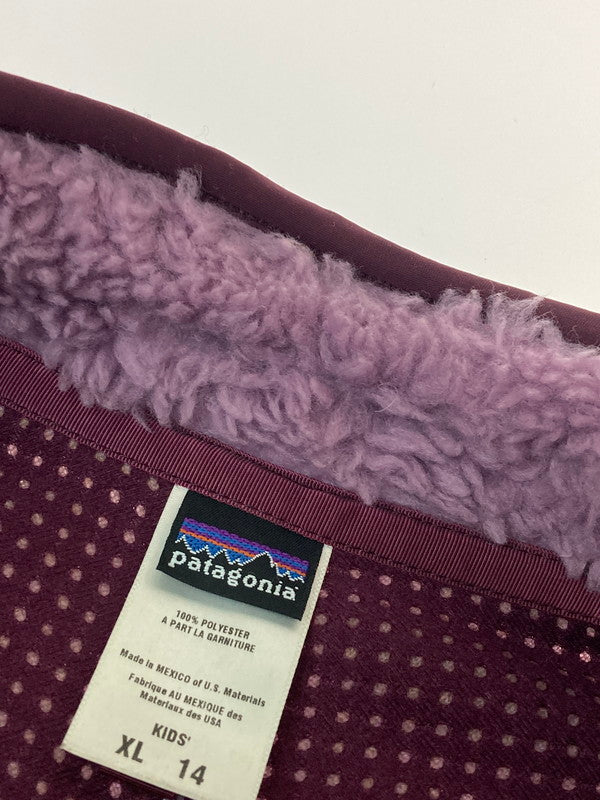 【中古品】【キッズ】 patagonia パタゴニア CLASSIC RETRO CARDIGAN 65559F5 クラシックレトロカーディガン アウター 173-250212-yn-08-min サイズ：KIDS XL カラー：パープル 万代Net店