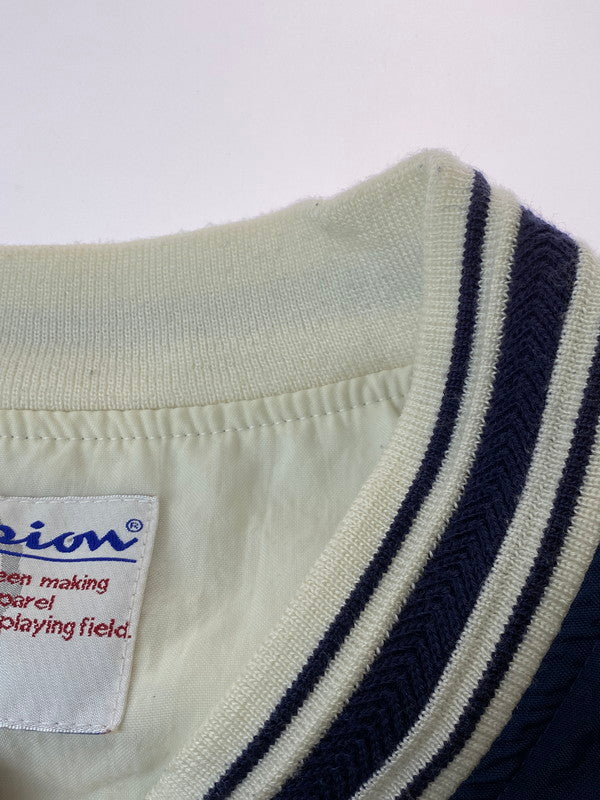 【中古品】【メンズ】 Champion チャンピオン SWIFT&COMPANY 企業ロゴ NYLON PULLOVER ナイロン プルオーバー ジャケット Vネック メンズ  146-250131-em-06-min サイズ：XXL カラー：ネイビー 万代Net店