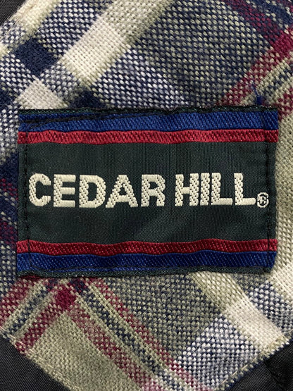 【中古品】【メンズ】  CEDAR HILL シダーヒル CHECK LS JACKET  90S タータンチェック 総柄 裏ボア ジャケット アウター メンズ 146-250131-em-05-min サイズ：XL カラー：グレー/ネイビー 万代Net店