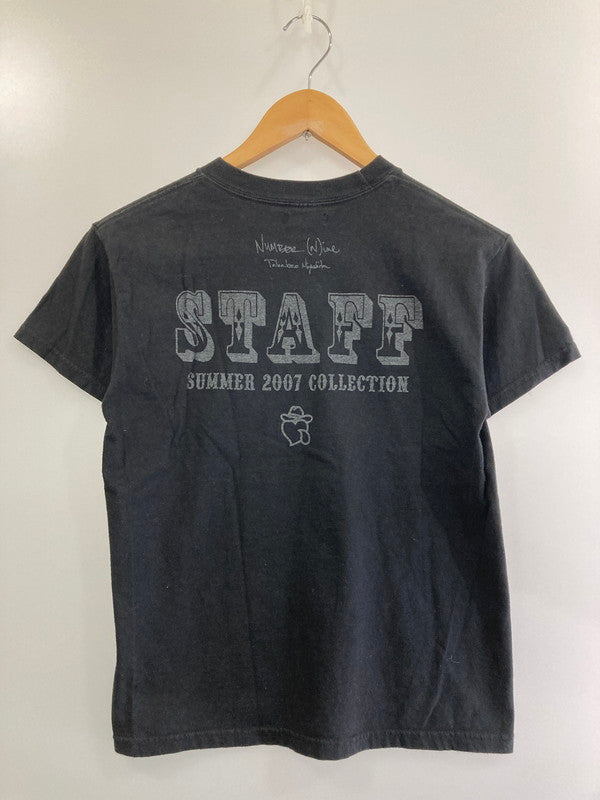 【中古品】【メンズ】  NUMBER (N)INE ナンバーナイン ABOUT A BOY期 07SS STAFF TEE スタッフ Tシャツ トップス 140-250201-ks-02-min サイズ：不明 カラー：ブラック 万代Net店