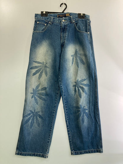 【中古品】【メンズ】  KNOBETTA JEANS BAGGY DENIM PANT ノーベター バギーデニムパンツ ボトムス 157-250205-yn-29-min サイズ：34 カラー：インディゴ 万代Net店