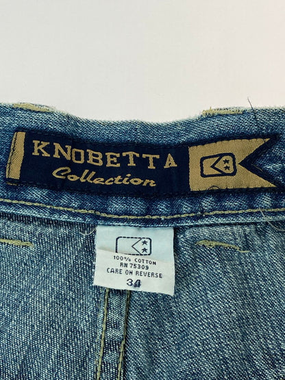 【中古品】【メンズ】  KNOBETTA JEANS BAGGY DENIM PANT ノーベター バギーデニムパンツ ボトムス 157-250205-yn-29-min サイズ：34 カラー：インディゴ 万代Net店