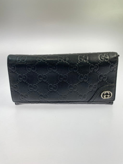 【現状渡し品】【メンズ/レディース】 GUCCI グッチ グッチシマ 二つ折り 長財布 216589 財布 181-250204-jt-15-min カラー：ブラック 万代Net店