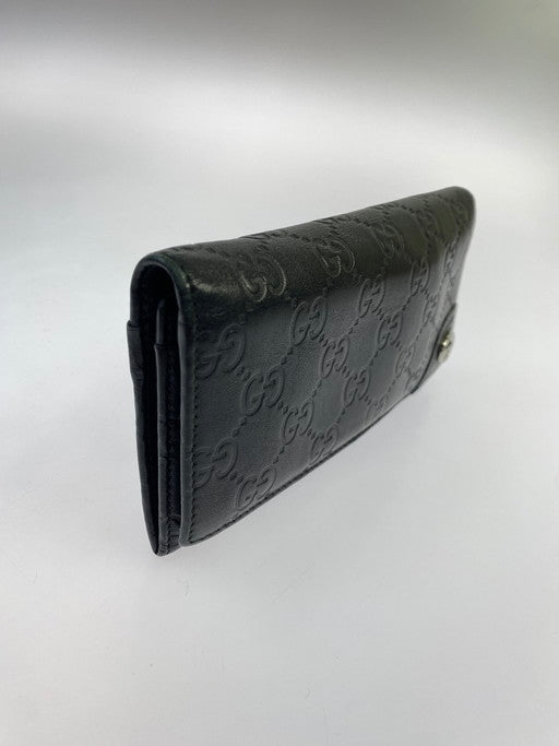 【現状渡し品】【メンズ/レディース】 GUCCI グッチ グッチシマ 二つ折り 長財布 216589 財布 181-250204-jt-15-min カラー：ブラック 万代Net店