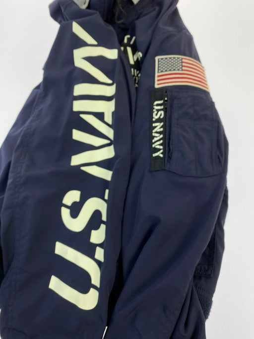 【中古品】【メンズ】 AVIREX アヴィレックス TYPE CWU JACKET FROGMAN タイプ CWU ジャケット フロッグマン  アウター ナイロンジャケット   145-250218-jt-05-min サイズ：L カラー：ネイビー 万代Net店