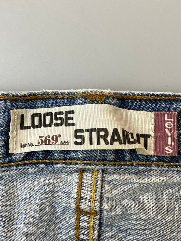 【中古品】【メンズ】 Levi's リーバイス 569 LOOSE STRAIGHT DENIM PANT デニムパンツ 157-250223-ks-08-min サイズ：34×32 カラー：インディゴ 万代Net店