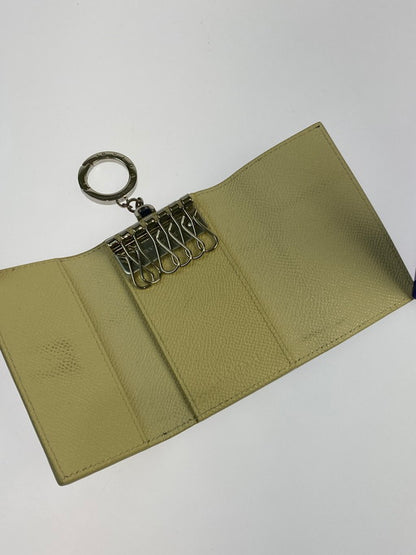 【中古品】【メンズ/レディース】 BVLGARI ブルガリ 6連キーケース キーリング付 290972 キーケース 181-250204-jt-20-min カラー：ネイビー/オフホワイト 万代Net店