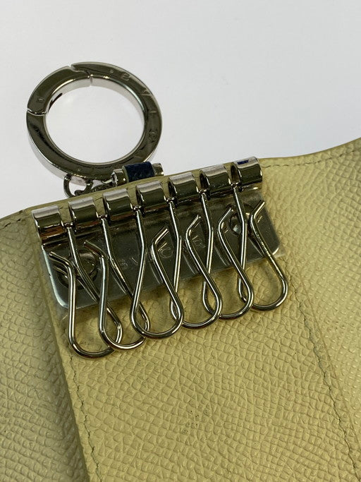 【中古品】【メンズ/レディース】 BVLGARI ブルガリ 6連キーケース キーリング付 290972 キーケース 181-250204-jt-20-min カラー：ネイビー/オフホワイト 万代Net店