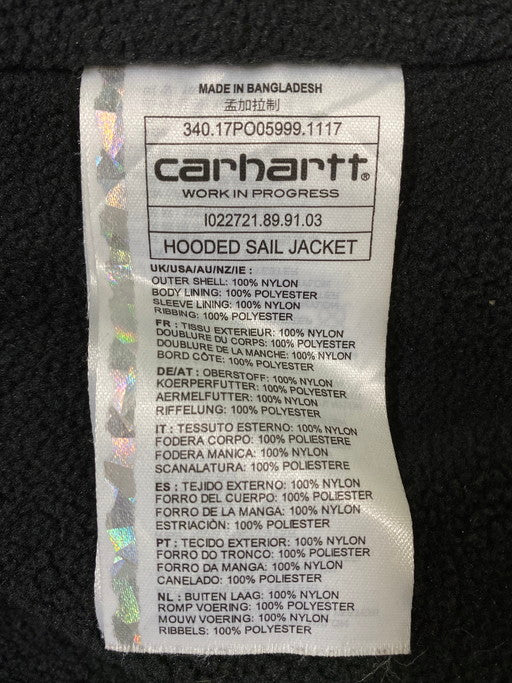 【現状渡し品】【メンズ】  CARHARTT WIP カーハートダブリューアイピー HOODED SAIL JACKET フーデッドセイルジャケット 142-250206-ks-22-min サイズ：S カラー：ブラック 万代Net店