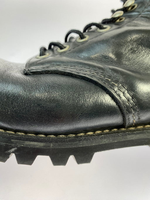 【中古品】【メンズ】 RED WING レッドウィング CLASSIC ROUND VIBRAM  D8165 USA製 レースアップブーツ クラシックラウンド ブーツ 靴 164-250213-jt-16-min サイズ：US 8 カラー：ブラック 万代Net店