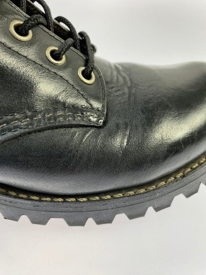 【中古品】【メンズ】 RED WING レッドウィング CLASSIC ROUND VIBRAM  D8165 USA製 レースアップブーツ クラシックラウンド ブーツ 靴 164-250213-jt-16-min サイズ：US 8 カラー：ブラック 万代Net店