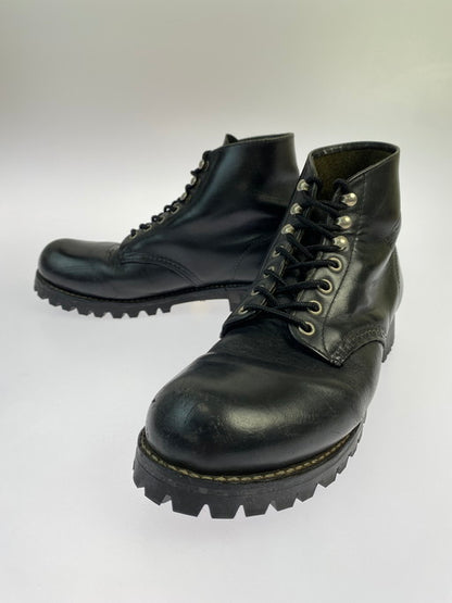 【中古品】【メンズ】 RED WING レッドウィング CLASSIC ROUND VIBRAM  D8165 USA製 レースアップブーツ クラシックラウンド ブーツ 靴 164-250213-jt-16-min サイズ：US 8 カラー：ブラック 万代Net店