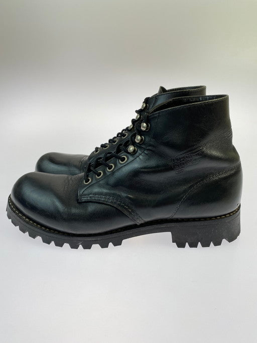 【中古品】【メンズ】 RED WING レッドウィング CLASSIC ROUND VIBRAM  D8165 USA製 レースアップブーツ クラシックラウンド ブーツ 靴 164-250213-jt-16-min サイズ：US 8 カラー：ブラック 万代Net店