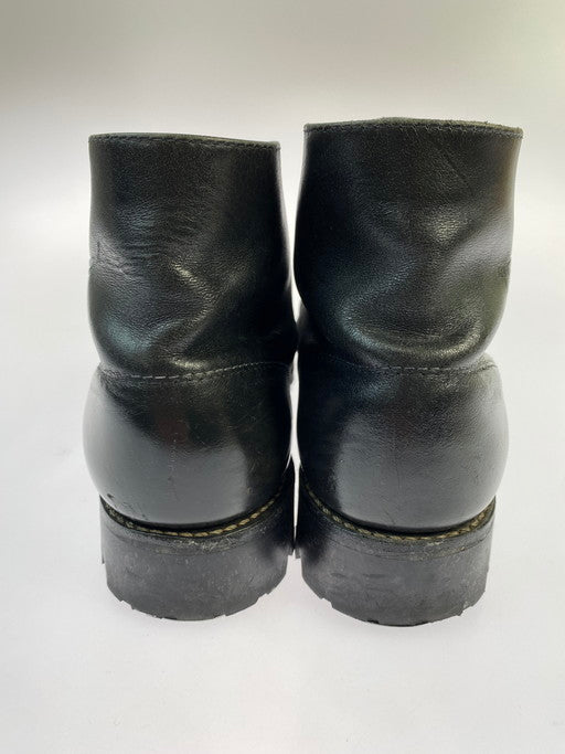 【中古品】【メンズ】 RED WING レッドウィング CLASSIC ROUND VIBRAM  D8165 USA製 レースアップブーツ クラシックラウンド ブーツ 靴 164-250213-jt-16-min サイズ：US 8 カラー：ブラック 万代Net店