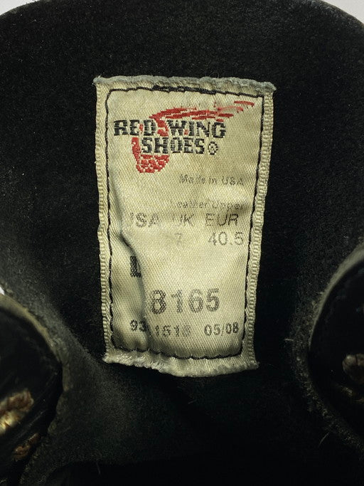 【中古品】【メンズ】 RED WING レッドウィング CLASSIC ROUND VIBRAM  D8165 USA製 レースアップブーツ クラシックラウンド ブーツ 靴 164-250213-jt-16-min サイズ：US 8 カラー：ブラック 万代Net店